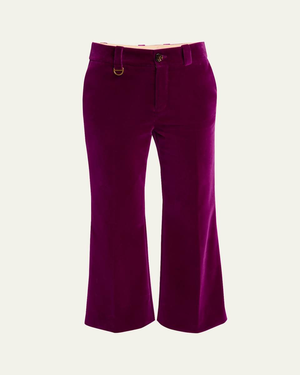 Flared Velvet Trousers